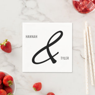 Enkel Elegant, typografi, stor höjd och höjd Pappersservett