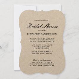 Enkel Elegant Typography Kraft-Möhippa Inbjudningar