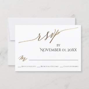 Enkel, Elegant, Utjämnad Guld-typografi, OSA kort
