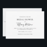 Enkel Elegant Vågrät Inbjudningskort för möhippan<br><div class="desc">Denna enkla elegant vågrät inbjudningskort för möhippan är perfekt för er moderna minimalistiska svarta och vita möhippa. Utformningen har minimalt teckensnitt för contemporary tillsammans med formell kalligrafi. Behålla den som den är,  eller välj att anpassa den med egna teckningar eller foton!</div>