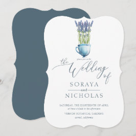 Enkel Elegant Vattenfärg Blommigt Bröllop Inbjudningar