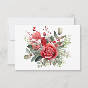 Enkel Elegant vattenfärgad Blommigt - plattform Anteckningskort