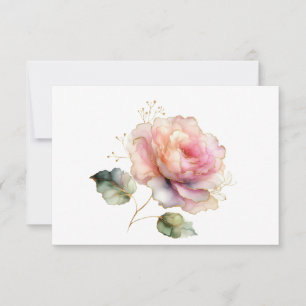 Enkel Elegant vattenfärgad Blommigt - plattform Anteckningskort