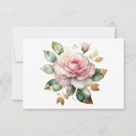 Enkel Elegant vattenfärgad Blommigt - plattform Anteckningskort