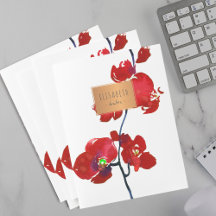 Enkel elegant vattenfärgsblommigt guld personlig