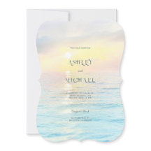 Enkel Elegant vid strandbröllop vid havet