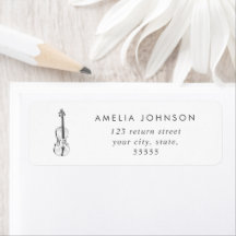 Enkel Elegant Violin Teacher Musician Black White