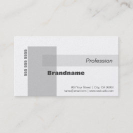 Enkel Elegant Vit Grått Stil Professionell Visitkort