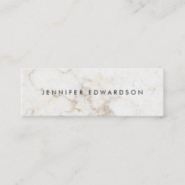 Enkel elegant, vit marmor-professionell guld mini visitkort