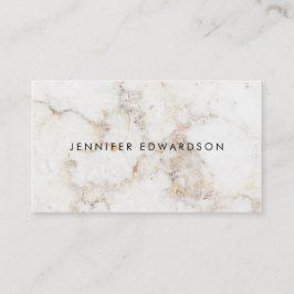Enkel elegant, vit marmor-professionell guld visitkort