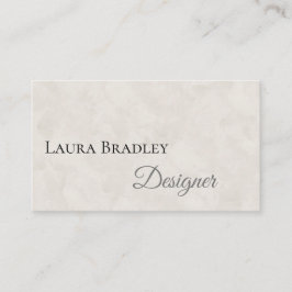 Enkel Elegant vit med svart skript Visitkort