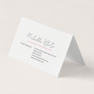 Enkel Elegant Vit Professionell Modern Visitkort