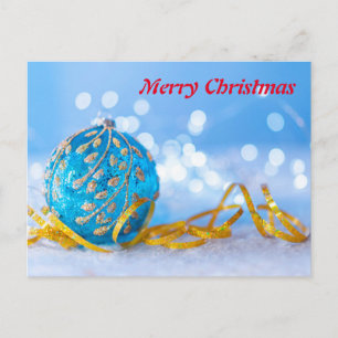 Enkel Elegant Vita DecorRed Boll God jul Helg Vykort