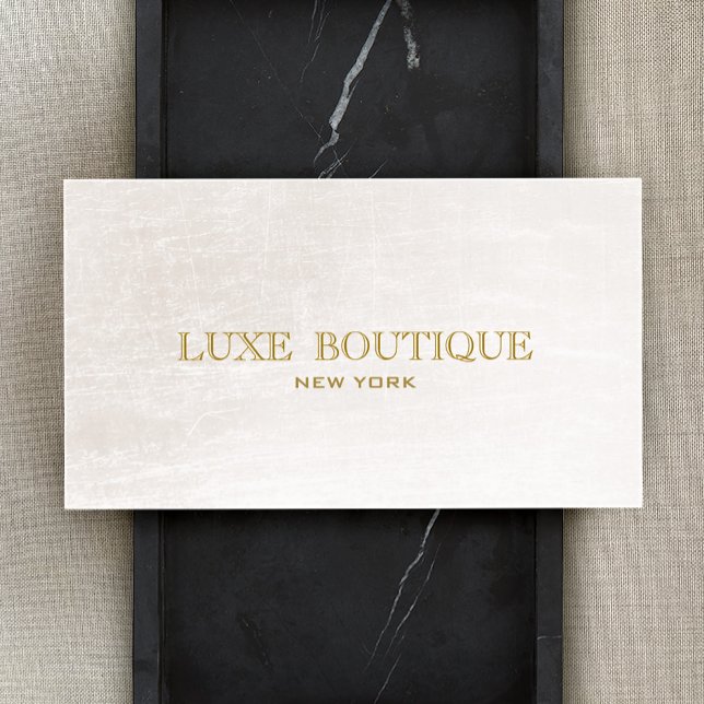 Enkel Elegant Vita Elfenbenskustens Chic Beauty oc Visitkort (Skapare uppladdad)