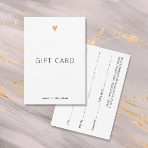 Enkel Elegant Vita Faux Guld Heart Beauty
