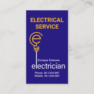Enkel elektrisk ljusbulkkabel visitkort