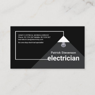 Enkel elektrisk strömsladda Lampshade Visitkort