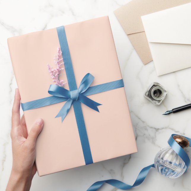 Enkel Elfenbensglöd Persika Färg Nyans Ton Presentpapper (Gifting)
