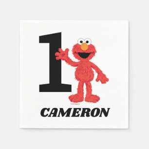 Enkel Elmo 1:a födelsedag Pappersservett