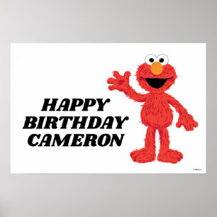 Enkel Elmo 1:a födelsedag Poster