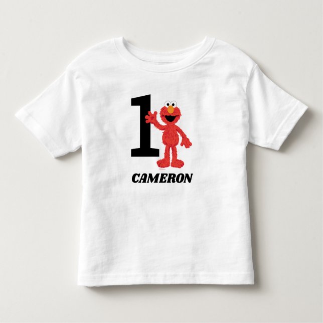Enkel Elmo 1:a födelsedag T Shirt (Framsida)