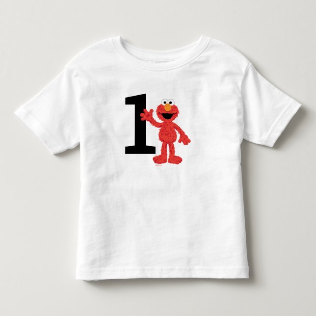 Enkel Elmo 1:a födelsedag T Shirt (Framsida)