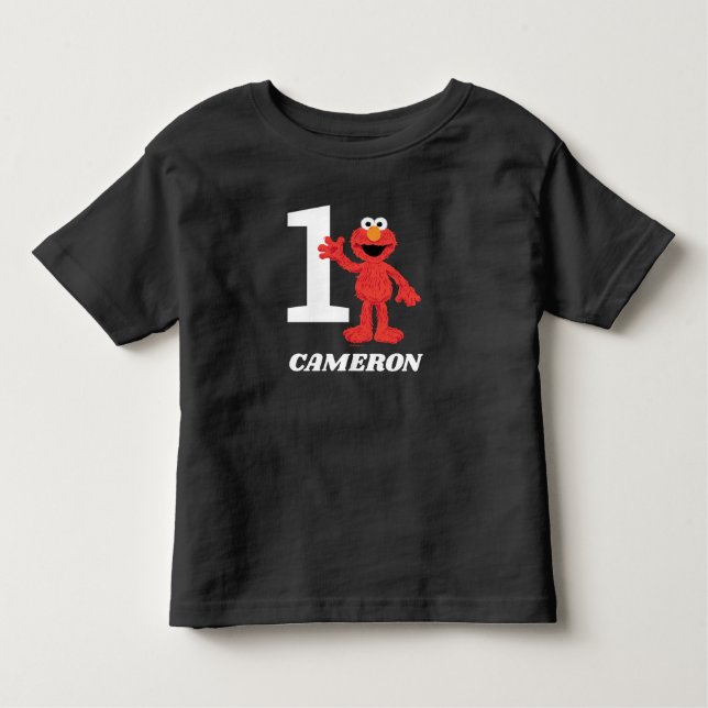 Enkel Elmo 1:a födelsedag T Shirt (Framsida)