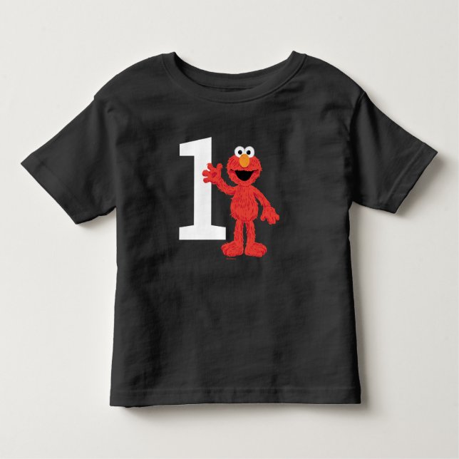 Enkel Elmo 1:a födelsedag T Shirt (Framsida)