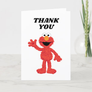 Enkel Elmo 1:a födelsedag Tack Kort