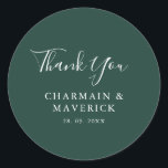 Enkel Emerald White Text Bröllop Runt Klistermärke<br><div class="desc">Lägg till en elegant till din décor i bröllop med vår enkla Emerald White Text Bröllop Classic Round Sticker. Med en rik som framträder i bakgrunden och skarp vit text är den här klistermärket perfekt för att försegla bröllopsinbjudningar, dekorera favoritrutor eller lägga till en personlig beröring till valfritt bröllop-objekt. Den...</div>