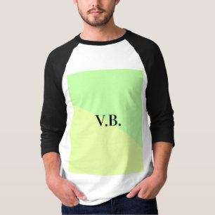 Enkel enfärgad lägg till namn text monogram gul t shirt