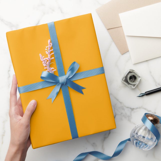 Enkel enfärgad orange nyans presentpapper (Gifting)