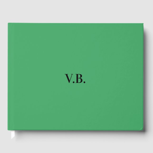Enkel enfärgad text monogram  gästböcker (Framsida)