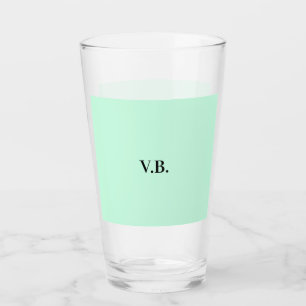 Enkel enfärgad text monogram glaskopp
