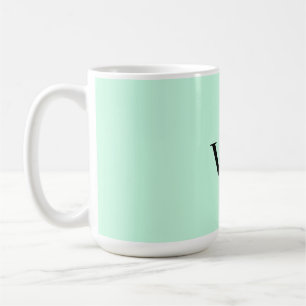 Enkel enfärgad text monogram  kaffemugg