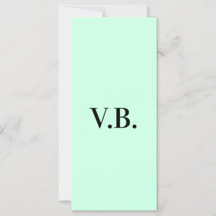 Enkel enfärgad text monogram magnetisk inbjudningskort