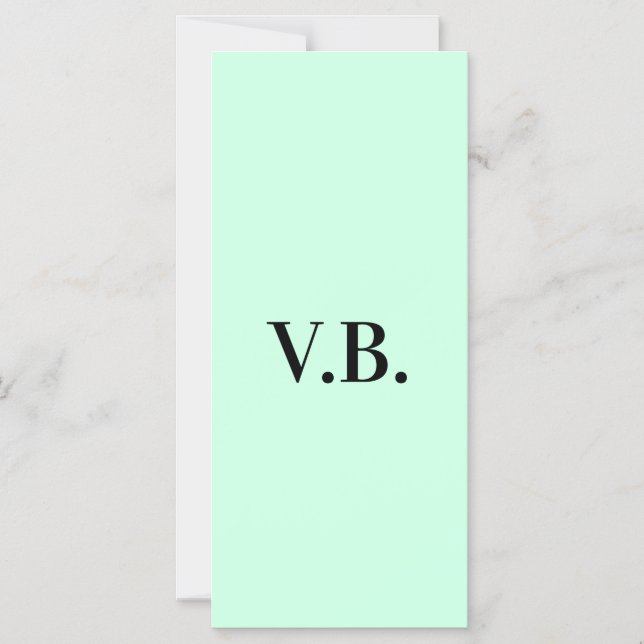 Enkel enfärgad text monogram  magnetisk inbjudningskort (Framsida)