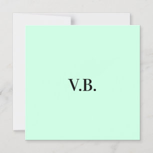 Enkel enfärgad text monogram magnetisk inbjudningskort
