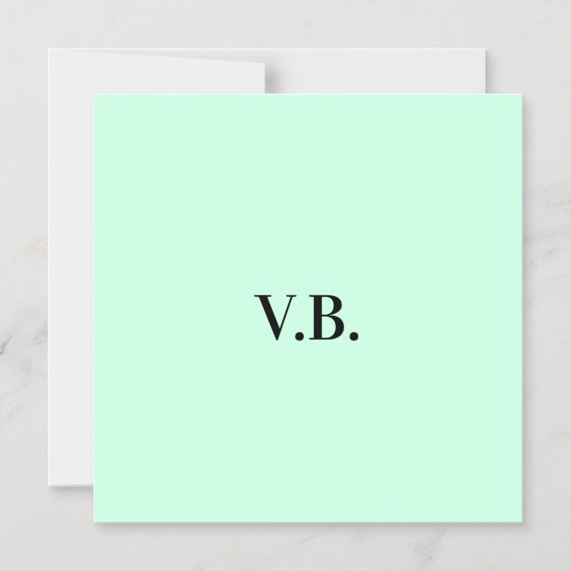 Enkel enfärgad text monogram    magnetisk inbjudningskort (Framsida)