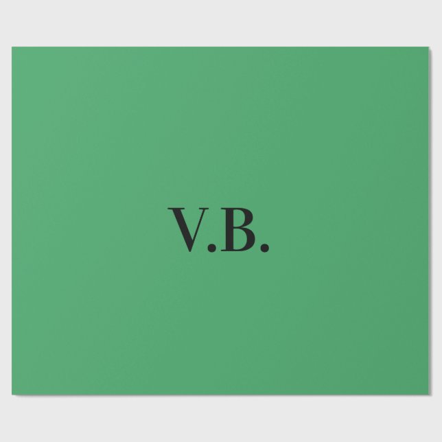 Enkel enfärgad text monogram  presentpapper (Platt)