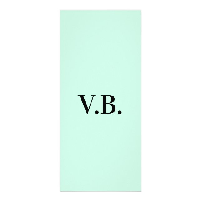 Enkel enfärgad text monogram  reklamkort (Framsidan)
