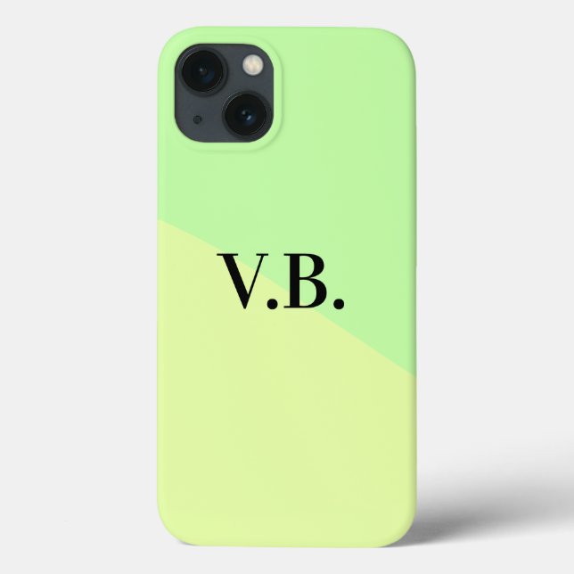 Enkel enfärgad tillägg namn text monogram gul g (Baksida)