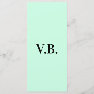 Enkel enfärgad tillägg namn text monogram meny