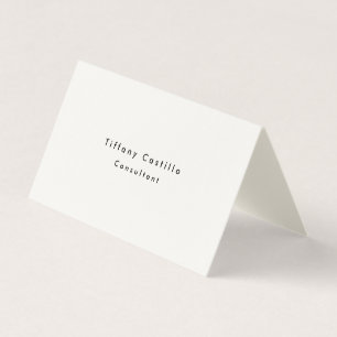 Enkel enkel Elegant Namnteckning Cream Modern Visitkort