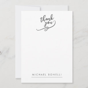 Enkel Enkel Minimalistisk Elegant Modern Namn Tack Anteckningskort