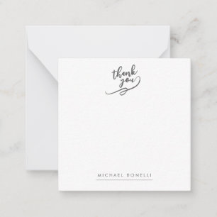 Enkel Enkel Minimalistisk Elegant Modern Namn Tack Anteckningskort