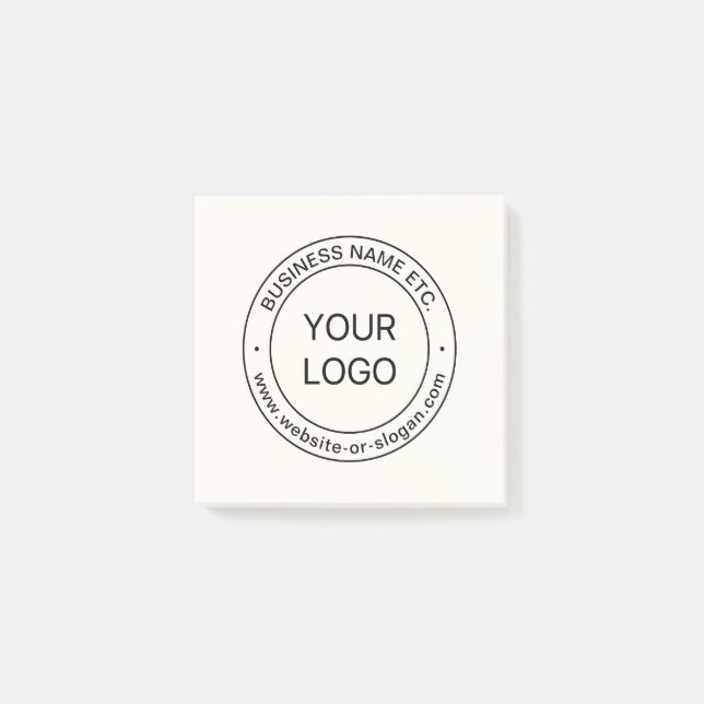 Enkel ersättning av Logotyp och redigerbar text |  Post-it Block (Framsida)