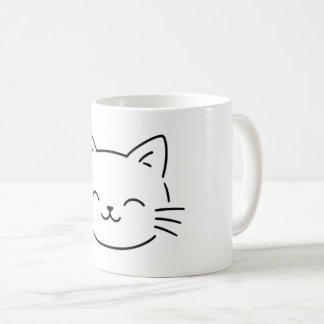Enkel estetisk kattdesign kaffemugg