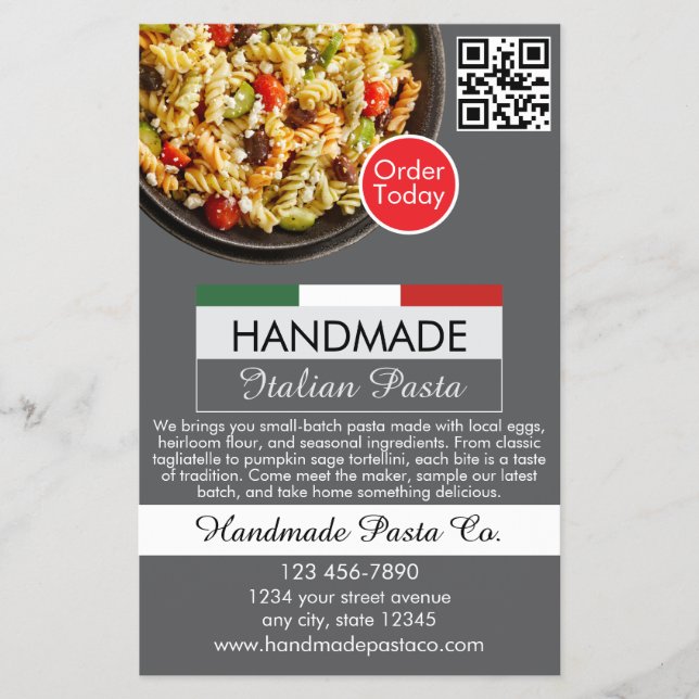 Enkel Etsy / Handgjord Butik Flyer  (Framsidan)
