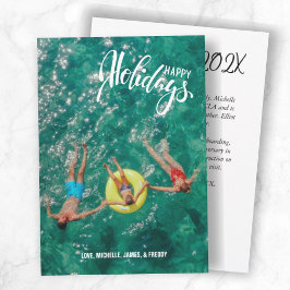 Enkel ett-foto med skriftlig hälsning julkort